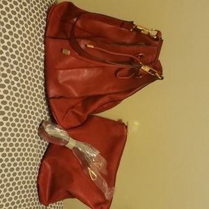 Genuine 2 piece leather draw string bay
